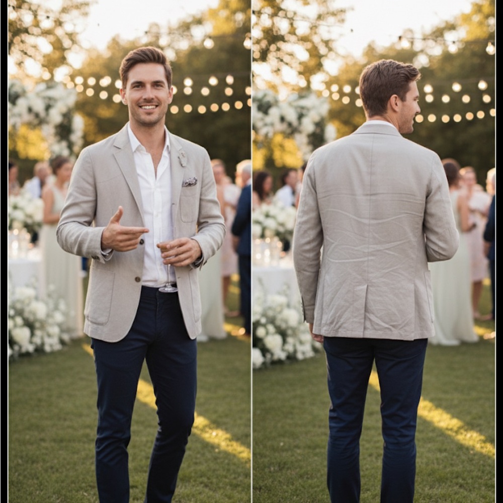 A/X Armani Exchange Linen/Cotton Blend Blazer